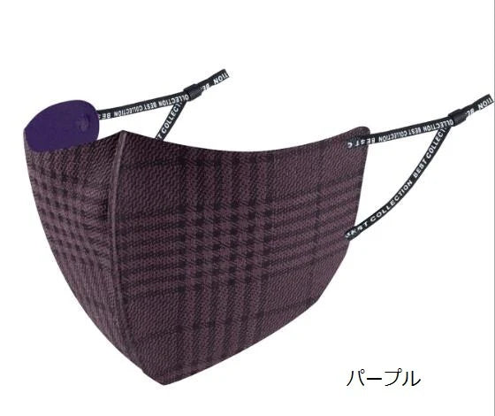 【ランダム発送】チェック柄　耳ひも調節可能　防寒/防塵マスク　花粉症対策　 大人用マスク 日焼け防止　洗えるマスク 日本語パッケージ 6色　(1枚）