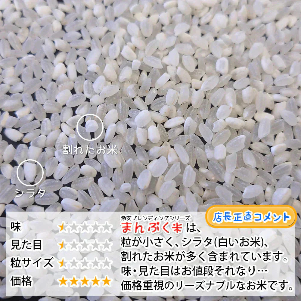 白米 10kg (5kg×2袋) まんぷく米 国内産 送料無料 米10キロ こめ コメ お米 新米 お米10kg
