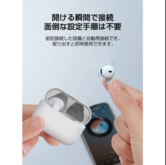 ワイヤレスイヤホン Bluetooth 5.2 ワイヤレスヘッドセット ブルートゥースイヤホン Hi-Fi高音質 ステレオサウンド インナーイヤー型 マイク内蔵 タッチ制御