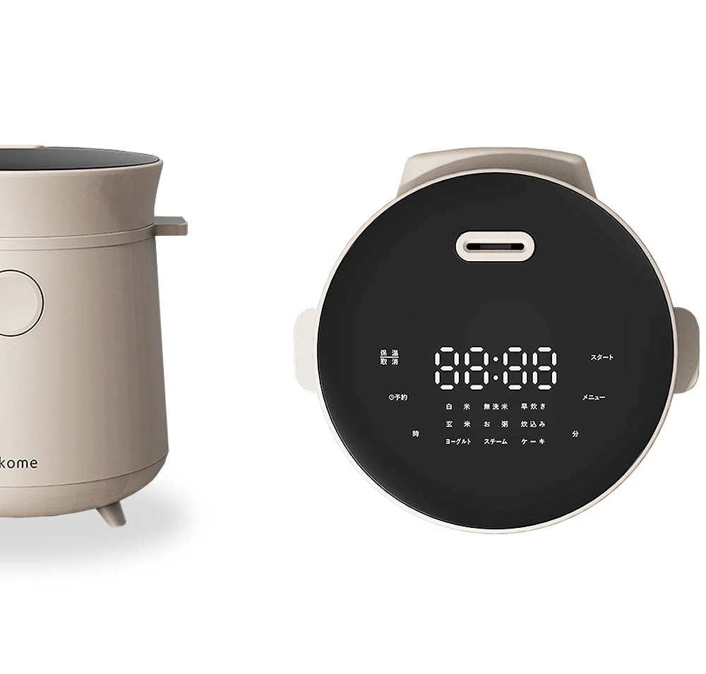 [チャコールグレー]　炊飯器 一人暮らし 2合 おしゃれ 多機能 安い 家庭用 キッチン家電 レシピ付 グレー チャコールグレー 黒 調理家電 [ マルチライスクッカー VT-MRC ] ヴァーテックス VERTEX nikome ニコメ 母の日 プレゼント 新生活