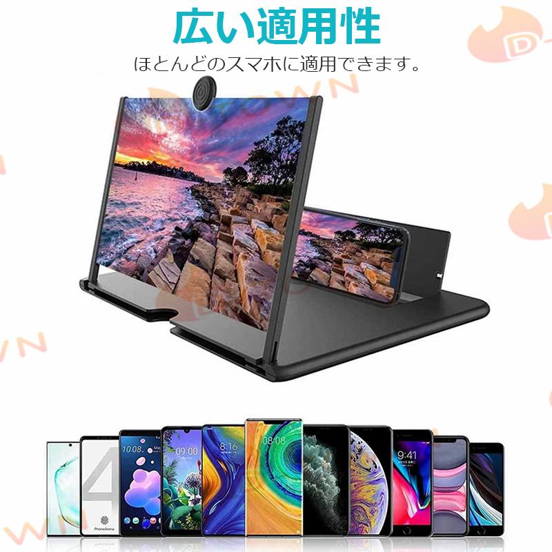スマホ拡大鏡 16インチ 虫眼鏡 スマホ拡大レンズ スマホスタンド スマットフォン用 画面拡大 折りたたみ 目の疲労軽減 w636