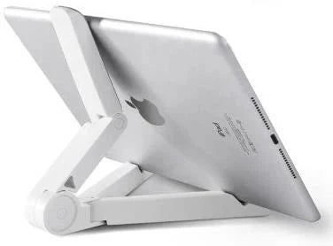 iPad 卓上ホルダー 黒 ポータブルフォールドスタンド iphone ホルダー 折り畳み式 角度自由調整 各種タブレット iPhone スマホ 10インチ スマートフォン対応