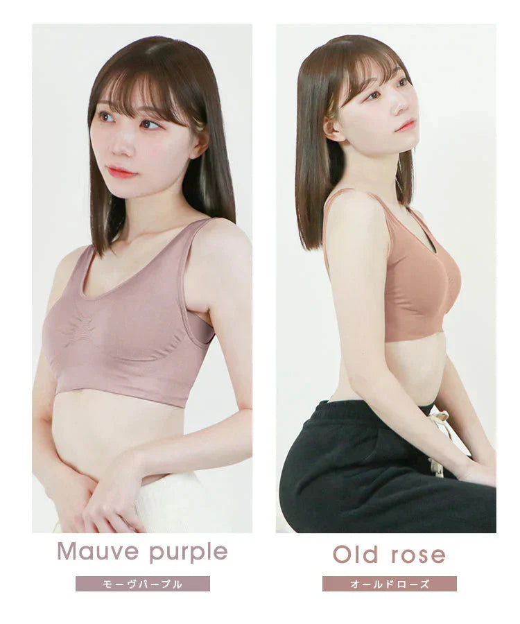【XSサイズ】【テラコッタ】ナイトブラ 育乳 ノンワイヤー 脇高 大きいサイズ マタニティブラ 小胸 バストケア 昼夜兼用 産後 夜用 無地 痛くない 谷間 補正下着 24時間 小さめ MODE：FIT モードフィット