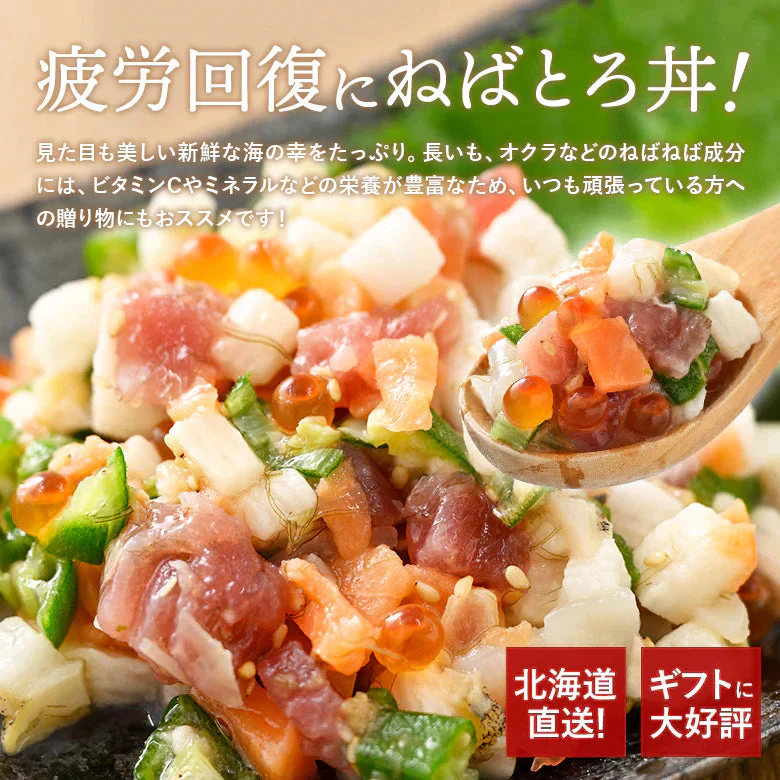海鮮丼 冷凍 マグロ いくら ホタテ サーモン オクラ 長いも ねばねば 爆弾 海鮮 ギフト ３人前 海鮮セット ご飯のお供 珍味 おつまみ 父の日