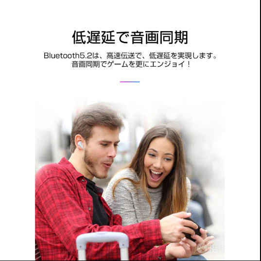 ワイヤレスイヤホン Bluetooth 5.2 ワイヤレスヘッドセット ブルートゥースイヤホン Hi-Fi高音質 ステレオサウンド インナーイヤー型 マイク内蔵 タッチ制御