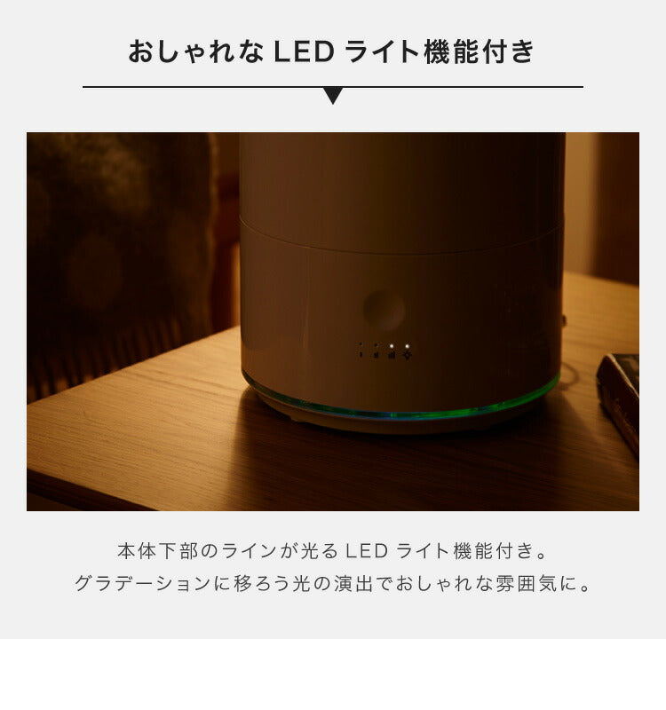 simplus シンプラス 超音波加湿器 UVランプ搭載 5L 大容量 約7畳対応 静音 上から給水 上部給水 LEDライト付き セラミックカートリッジ付き 卓上 SP-CH01