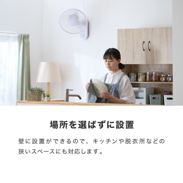 TEKNOS テクノス 壁掛け扇風機 DCモーター30cm壁掛けリモコン扇 KI-DC337