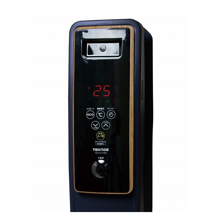 TEKNOS テクノス オイルヒーター11枚フィン デジタル表示 木目調 TOH-D1110NB 暖房 冬 部屋 室内 あったか 冬物 器具 電気 家電【送料無料】