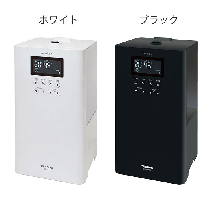 (ブラック)テクノス ハイブリット加湿器 4L 加湿器 大容量 冬 一人暮らし 部屋 室内 あったか 冬物 家電 節電 ホワイト TEKNOS【送料無料】