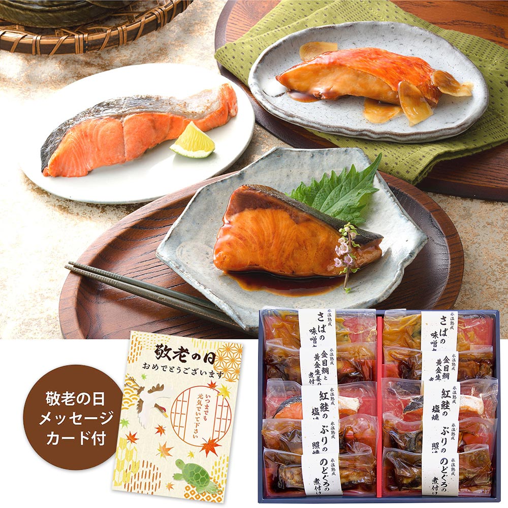 【敬老の日2024】氷温熟成 煮魚・焼き魚ギフトセット10切れ KNYG-100 1988-914 惣菜【送料込み】【二重包装不可】【お届け不可地域：北海道・沖縄・離島】【お届け日時指定不可】