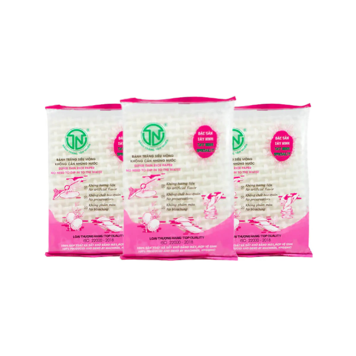 超薄型ライスペーパー 3pack 120gセット 【 BANH TRANG SIEU MONG 3 pack 120g 】