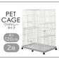 【グレー】猫 ケージ 2段 キャットケージ 2段 ペットケージ ケージ ゲージ 猫 ハウス 猫 ゲージ キャットゲージ 猫ケージ 猫ゲージ 大型 おしゃれ 室内 多段 キャスター付