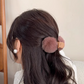 (ライトピンク)ヘアクリップ モコモコ　ファーバンスクリップ ヘアアクセサリー  韓国 ボア バレッタ 秋 冬 レディース ボリューム 大きめ 髪飾り 髪留め