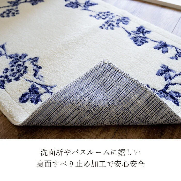 【パープル 50x80cm】乾度良好 バスマット 足ふきマット 吸水 速乾 ラクス  おしゃれ 大判 抗菌防臭加工 ズレ防止 洗濯可能 滑らない ふかふか 日本製 国内生産