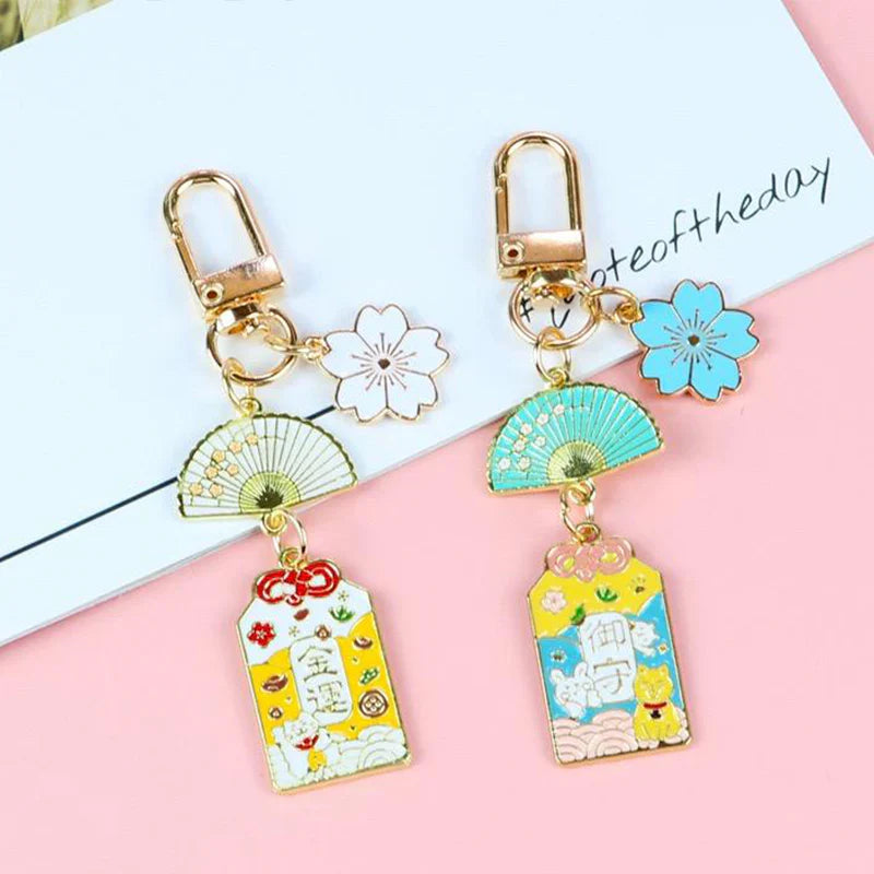 キーホルダー 御守 金運 キーリング おしゃれ 可愛い 鍵 軽量 ギフト プレゼント s045B(金運)