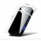 電子ライター ライター usb 小型 充電式充電式 ガス オイル不要　無炎 防風 軽量 薄型 プレゼント 電子ターボライター 電池残量表示 安全性 w376A(マットブルー)