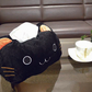【白猫】ねこ顔ティッシュカバー ネコ 猫 猫グッズ 黒猫 白猫 ブラック ホワイト 30×20cm ティッシュカバー