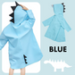 【ブルー 120サイズ 2XLサイズ】レインコート 恐竜 キッズ 子供用 怪獣かわいい カッパ 雨がっぱ カラフル レインウェア レインポンチョ キッズレインコート 雨具 携帯 旅行 防水 撥水 保育所 保育園 幼稚園 小学生 小学校 低学年 男の子 女の子