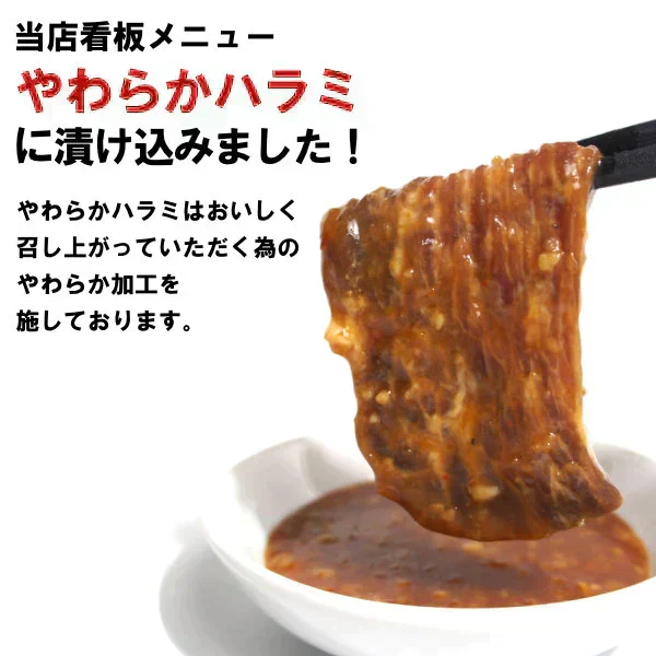 ガツンと にんにく やわらか ハラミ 味噌だれ漬け 600g お試しセット 焼肉 BBQ バーベキュー 情熱ホルモン 北海道沖縄県は別途送料追加