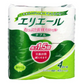 大王製紙 エリエール トイレットペーパー たっぷり長持ちロール コンパクト ミシン目入り パルプ100% ダブル45m 香り付き 4ロール入り X16パック