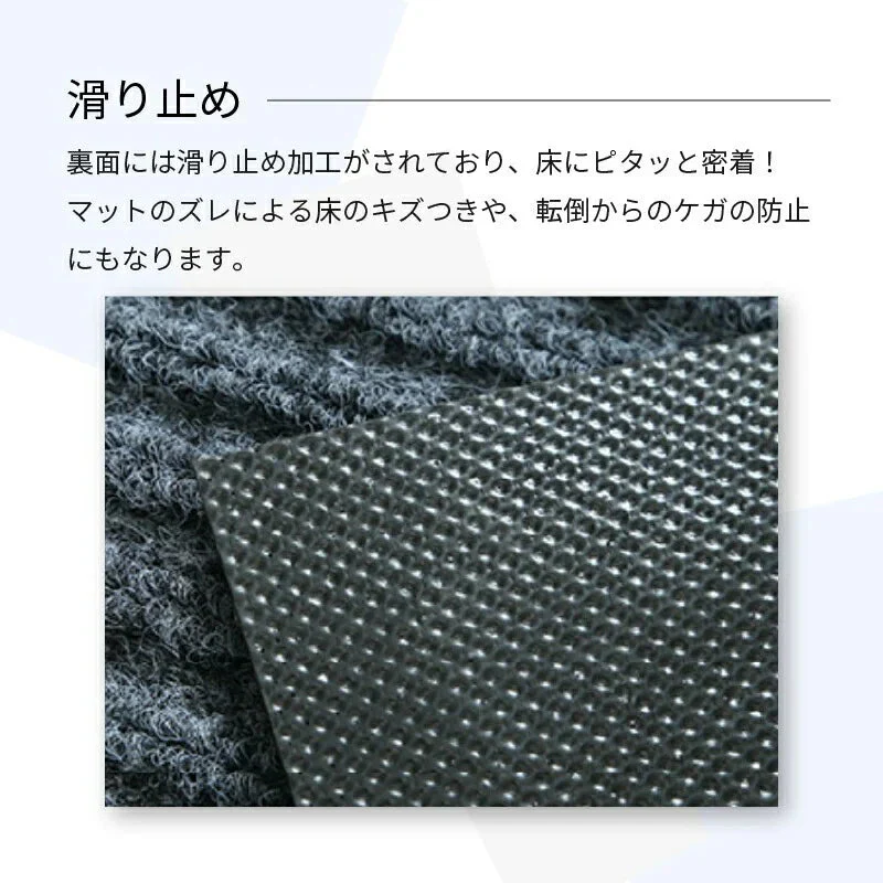 【グレー 80×120cm】玄関マット 屋外 室内 おしゃれ 北欧 泥落とし 洗える かわいい 風水 大判 40×60cm 50×80cm 60×90cm 80×120cm 120×150cm 無地 滑り止め 業務用 丸洗い 水洗い ドアマット 店舗 飲食店 オフィス 事務所