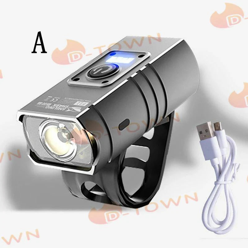 当日発送 自転車 ライト 大容量 USB充電式 小型 超軽量 LED 800ルーメン 明るい IPX6 防水 ヘッドライト テールライト 工具不要 簡単着脱 w382A(タイプA)