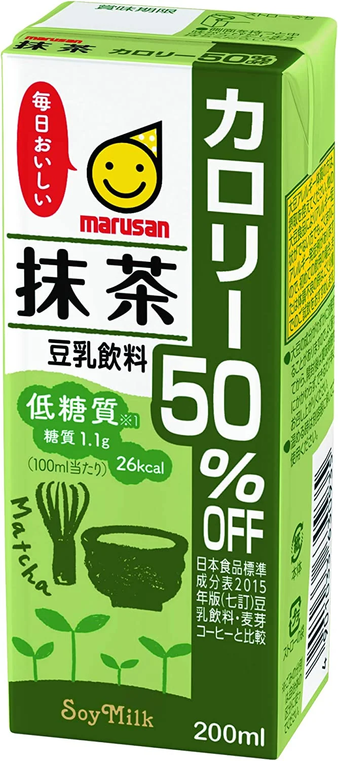 【送料無料】マルサンアイ 豆乳飲料 抹茶50%オフ パック 200ml×1ケース/24本