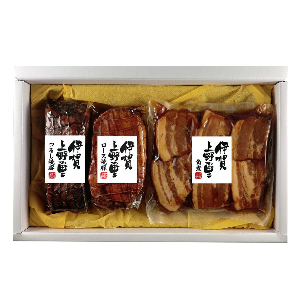 伊賀上野の里 つるしバラ焼豚 ロース焼豚 豚角煮 詰合せ SAG-40 【送料込み】【二重包装不可】
