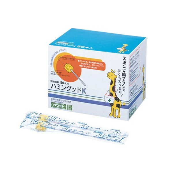 介護用歯ブラシ カワモト スポンジ歯ブラシ ハミングッドＫ 個別包装 50本入Ｘ5箱