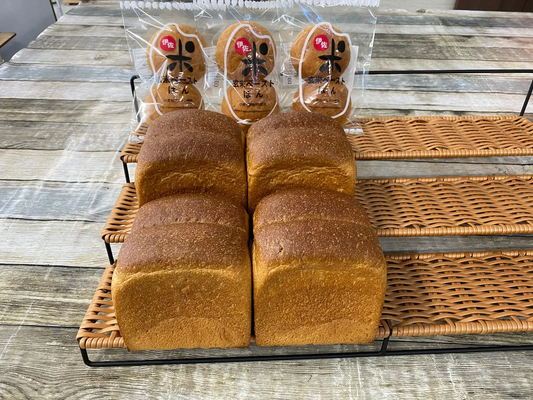 農家直送！送料無料!！無添加 玄米ペースト食ぱん4斤まるぱん6個お試しシンプルぱんSセット