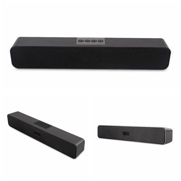スピーカー Bluetooth サウンドバー 長時間連続再生を実現 進化版！臨場感高音質 重低音 コンパクト長時間連続再生 USB接続 パソコン テレビ ゲーム機 w112B(ブラック)