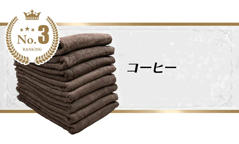 【カウシェ特別価格】8年タオル バスタオル2枚同色［コーヒー］1000匁[M便 1/1]