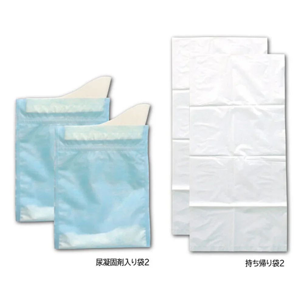 ケンユー 日本製 携帯ミニトイレ プルプルS 男女兼用 凝固剤入り 容量600mL 2個入り X10パック