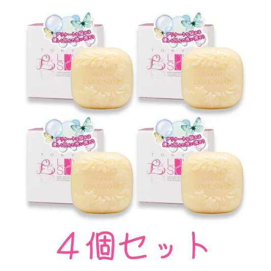 デリケートゾーン 4個セット 送料無料 東京ラブソープ HPナチュラルソープ 100g×4 フローラル ジャムウ 臭い くすみ 敏感部位 化粧品 天然 ソープ ピュア肌 石けん 黒ずみ せっけん フェミニン デリケート デリケートゾーン 化粧石鹸
