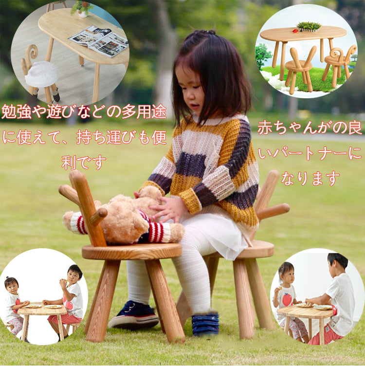 子供用ダイニングチェア チェア 椅子 乳幼児家具 天然 安全 安心 可愛いデザイン 100％木製 w119C(Cタイプ)