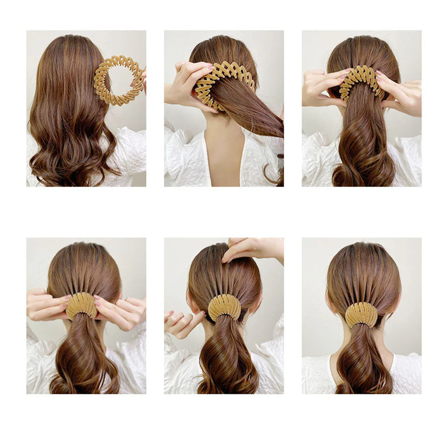 (グレー)ヘアゴム ヘアクリップ ポニーリング 団子 シュシュ ヘアアクセサリー かわいい オシャレ 髪飾り