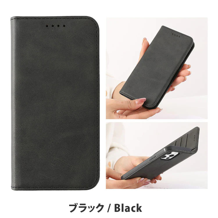 【 Black  iPhoneSE（第2・第3世代）/8/7 】 iPhone ケース スマホケース 手帳型 手帳型ケース 手帳 スマホケース手帳型 カード カード収納 マグネット 手帳タイプ 携帯カバー 携帯 カバー ケース