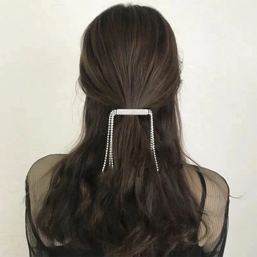 (ゴールド(大))キラキラヘアピン 揺れるヘアピン タッセル付き 髪飾り 祭り 成人式 卒業式 オシャ 上品 パーティー飾り 古風 ヘアアクセサリー