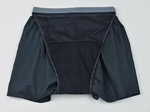 【Ｌサイズ】軽失禁パンツ 尿もれパンツ トランクス 3枚組 男性用 メンズ 吸水パッド M-LL ロングガード・トランクス３色組