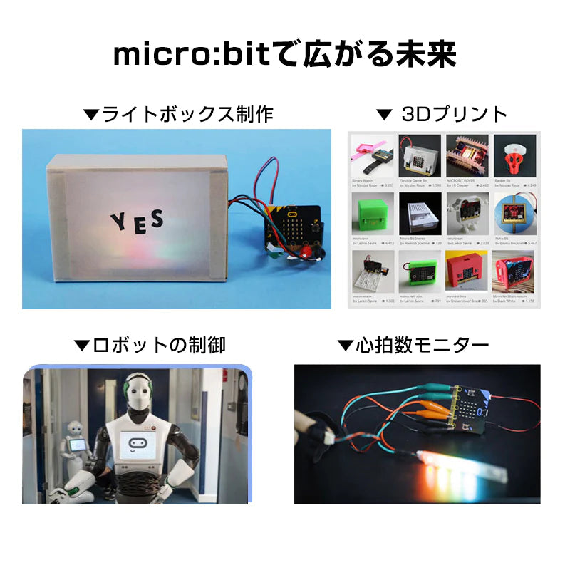 micro:bit マイクロビット v2.2 最新版 純正品 簡単 プログラミング 小学生 日本語教材 初心者 おすすめ 子供 パソコン クリスマス 誕生日 プレゼント おもちゃ