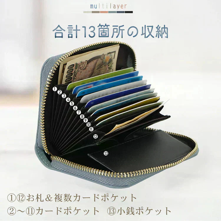 ミニ財布 「アイボリー」 お札折らない レディース メンズ 本革 二つ折り レザー カードケース 小銭入れ コインケース フラグメントケース プレゼント
