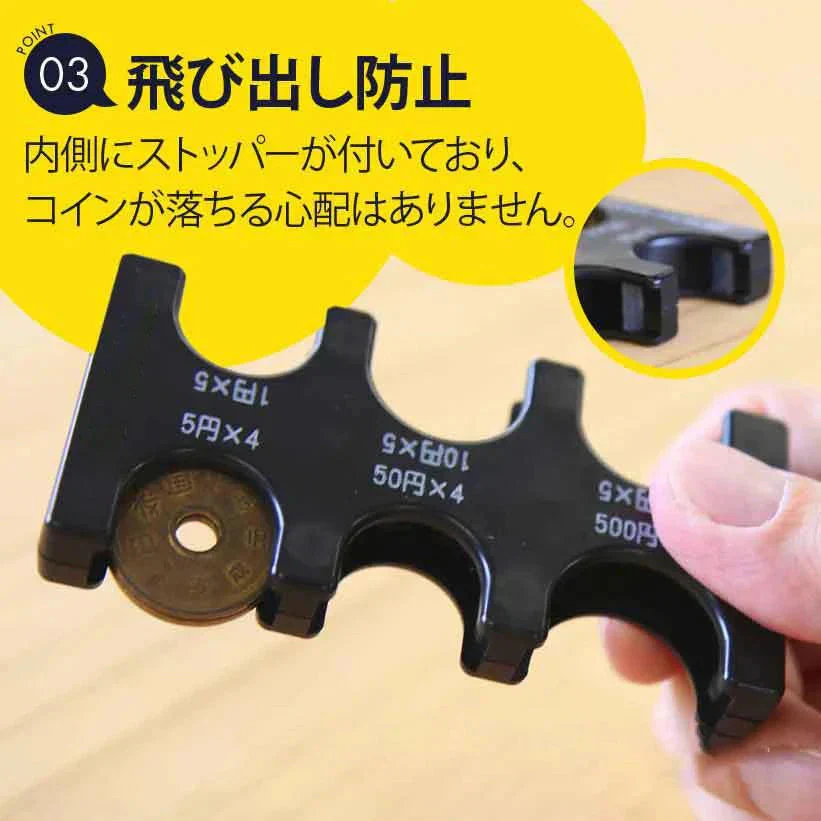 コインケース 2個セット 小銭入れ コインホルダー コイン収納 小銭財布 携帯コイン 貨幣専用ケース 硬貨分類ケース コンパクト 片手で取り出せ 硬貨収納w454A(ブラック)