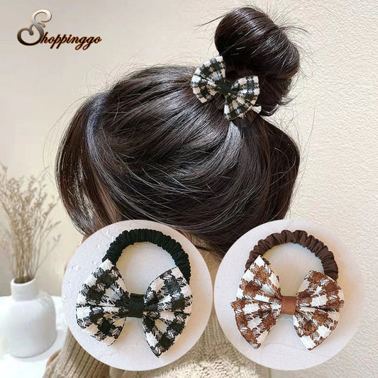(ブラック)ヘアゴム 結び バイカラー おしゃれ ヘアアクセサリー シンプル 髪留め