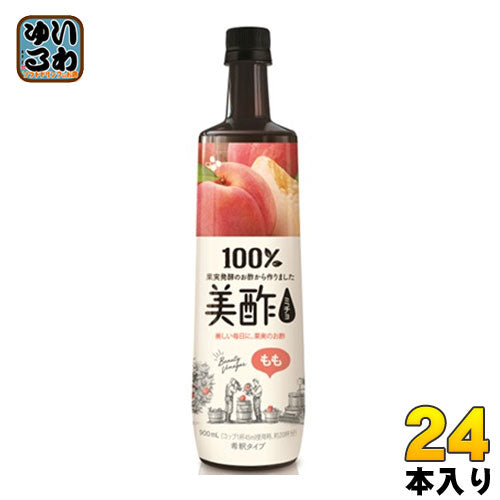 CJジャパン プティチェル美酢(ミチョ) もも 900ml ボトル 24本 (12本入×2 まとめ買い) 〔酢飲料〕