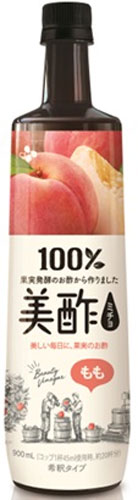 CJジャパン プティチェル美酢(ミチョ) もも 900ml ボトル 24本 (12本入×2 まとめ買い) 〔酢飲料〕