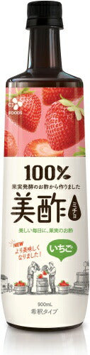 CJジャパン 美酢(ミチョ) いちご 900ml ボトル 12本入