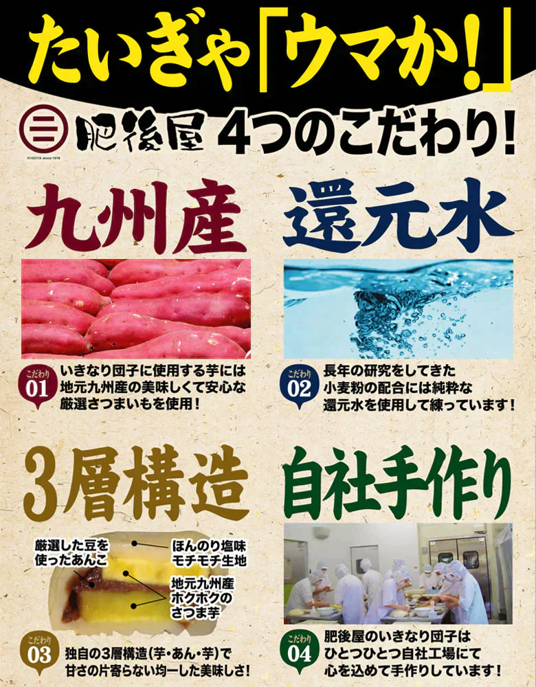 いきなり団子 白（小豆あん）10個入り 送料無料 熊本名物 肥後屋 モチモチ食感の和スイーツ お取り寄せ 和菓子 団子 あんこ もち