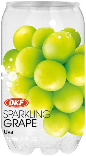 OKF クリアスパークリング グレープ 350ml クリア缶 48本 (24本入×2 まとめ買い)