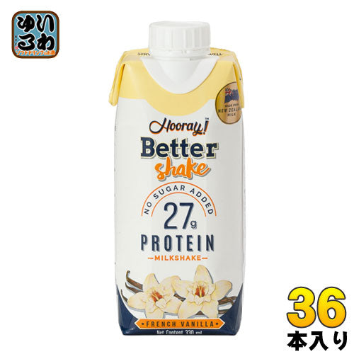 オアシス ベターシェイク プロテインドリンク バニラ 330ml 紙パック 36本 (12本入×3 まとめ買い)