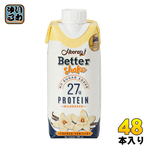 オアシス ベターシェイク プロテインドリンク バニラ 330ml 紙パック 48本 (12本入×4 まとめ買い)